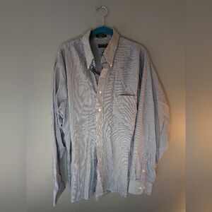 Arrow Button Down Shirt Long Sleeve XL Blue